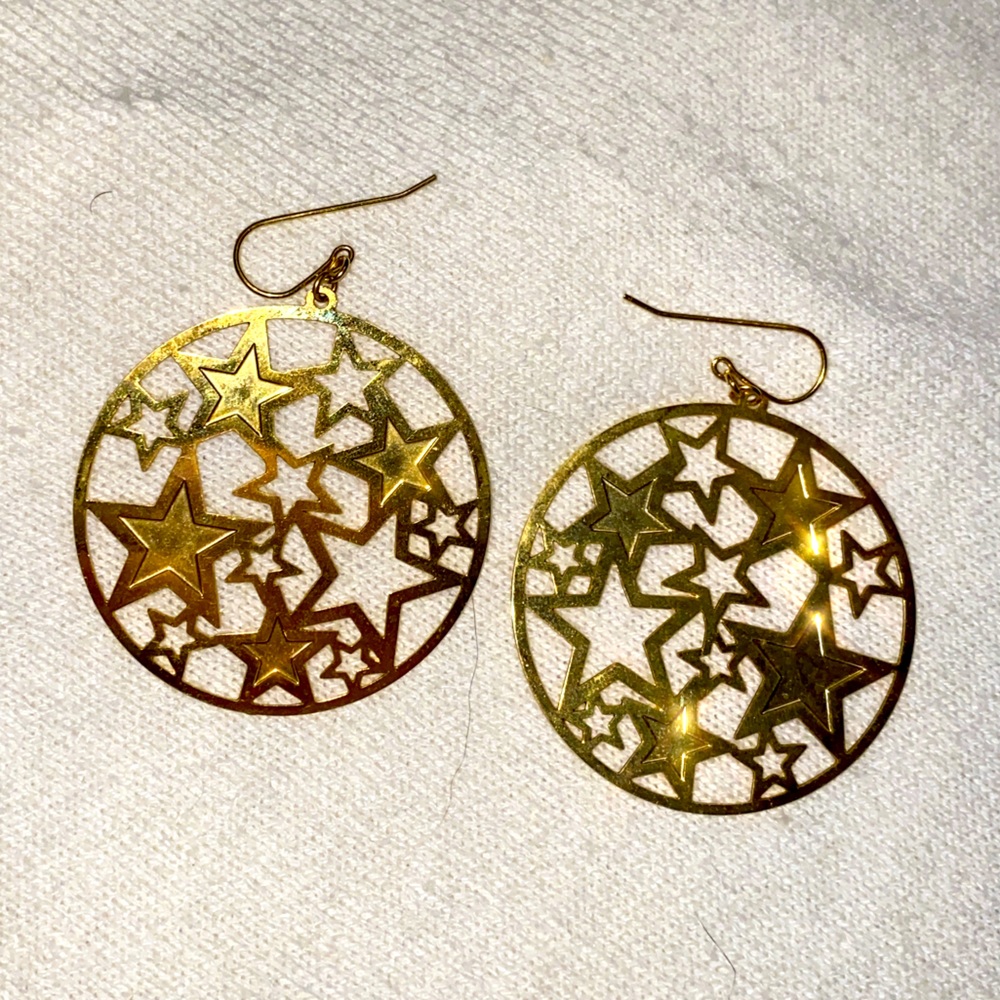 Gold Star earrings